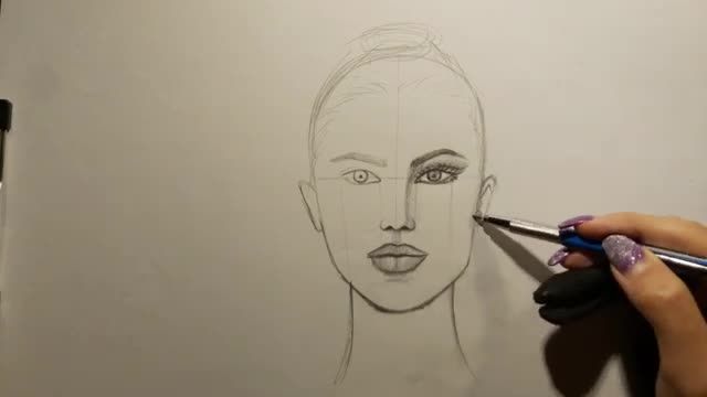 صفر تا صد نقاشی چهره تمام رخ  با ساده ترین و سریعترین روش