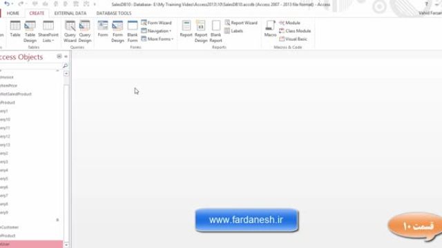 آموزش رایگان اکسس 2013 (قسمت دهم) - آشنایی با کنترل های فرم در access