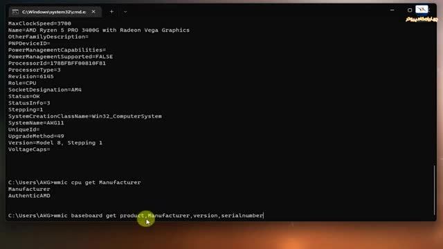 نحوه پیدا کردن اطلاعات کامپیوتر با دستور wmic