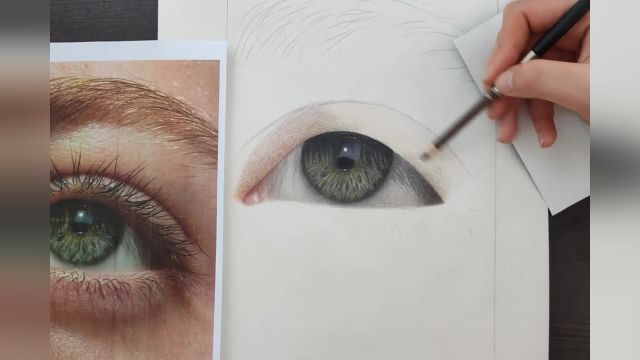 آموزش نقاشی با مداد رنگی | طراحی چشم | بخش 5