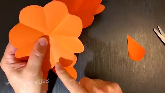 طرز ساخت گل رز کاغذی | کاردستی گل