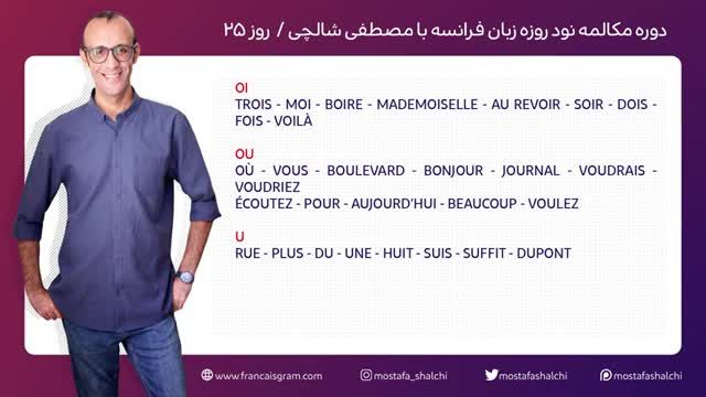 آموزش رایگان زبان فرانسه - دوره مکالمه فرانسه در نود روز - جلسه 25