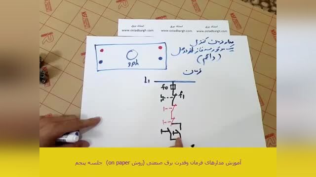 آموزش مدار فرمان و قدرت جلسه پنجم - کنترل موتور سه فاز از 2 نقطه