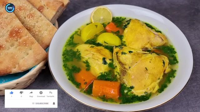 طرز تهیه یخنی مرغ افغانی ساده و خوشمزه | سوپ مرغ