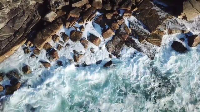 استوک فوتیج اقیانوس | نمای هوایی پهپاد | خلاقیت مشترک