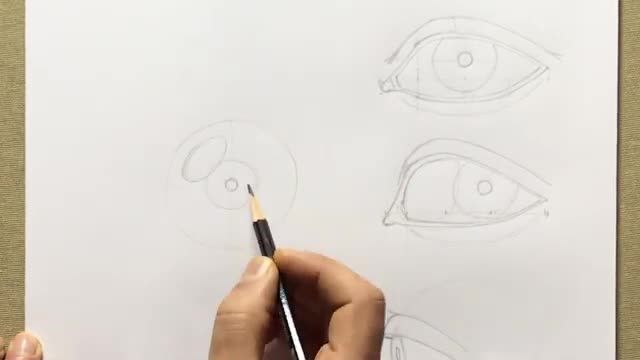 آموزش طراحی چهره با مداد از صفر تا صد (طراحی چشم)