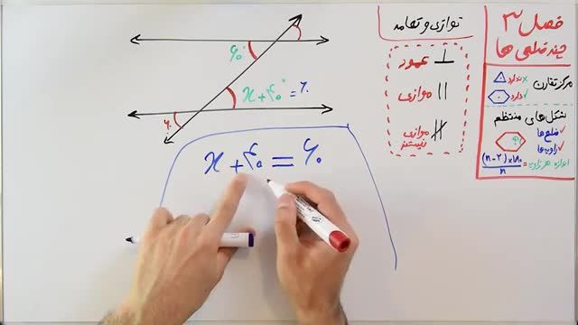 فصل 3 - بخش 2 : حل درس توازی و تعامد ریاضی هشتم