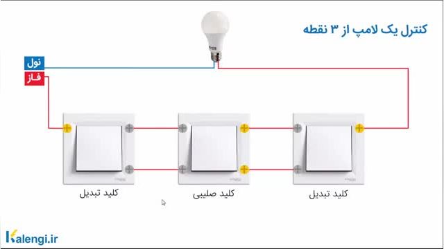 آموزش کنترل یک لامپ از چند نقطه