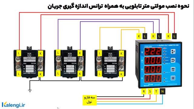 طریقه نصب مولتیمتر تابلویی