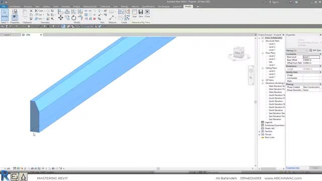 شبیه سازی جدول بتنی اطراف خیابان در Revit | ترفندهای رویت | بخش 5