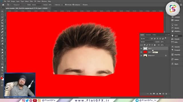 آموزش انتخاب موی سر در فتوشاپ | سلکت حرفه ای در photoshop