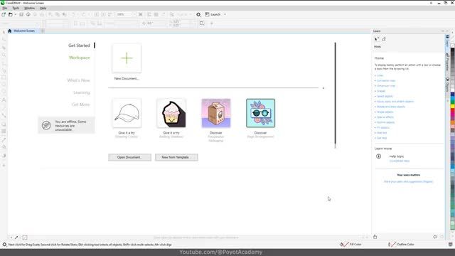 آموزش کامل و رایگان کورل دراو 2022 | درس اول : آشنایی با محیط Corel Draw