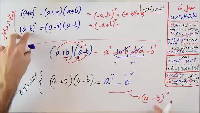 حل نمونه سوالات تجزیه اتحاد مزدوج ریاضی نهم با جواب - فصل 5 - بخش 4