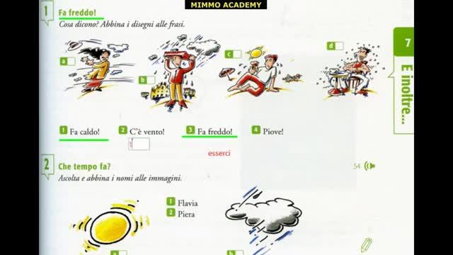 آموزش کتاب اسپرسو 1 ایتالیایی درس 7 - صحبت کردن در مورد آب و هوا - جلسه 60