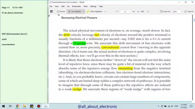 آموزش اصولی الکترونیک از پایه جلسه هشتم | آشنایی با مفهوم جریان و ولتاژ