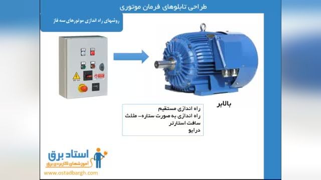 آموزش تخصصی تابلو برق فرمان موتوری - انواع روش های راه اندازی موتور سه فاز - جلسه 4