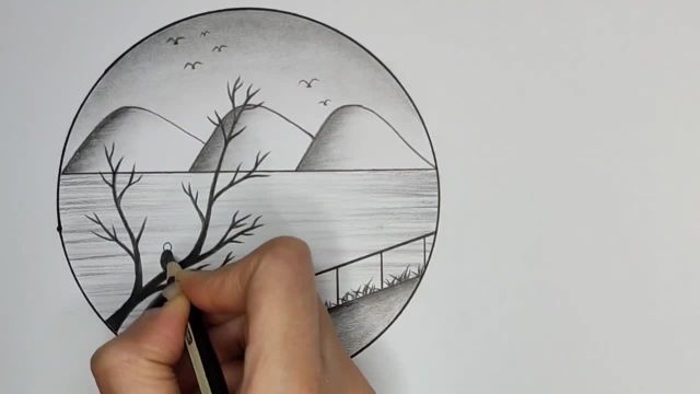 طراحی مناظر ساده برای مبتدیان | طراحی گام به گام با مداد سیاه | نقاشی منظره