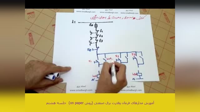 آموزش جامع مدار فرمان و قدرت جلسه هشتم - کنترل 3 موتور یکی به جای دیگری