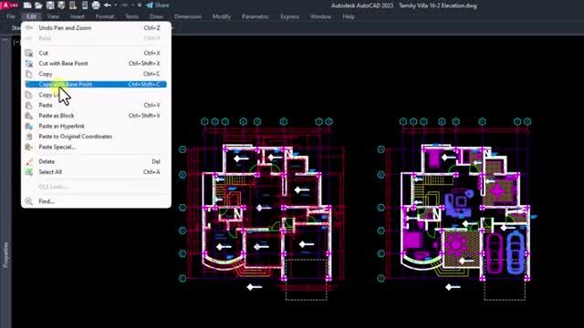 آموزش رایگان اتوکد AutoCAD | چطور یکسری از المان ها را در اتوکد کپی و جاگذاری کنیم؟