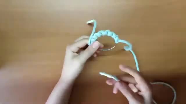 آموزش تکنیک قنداق کردن حلقه در مکرومه بافی
