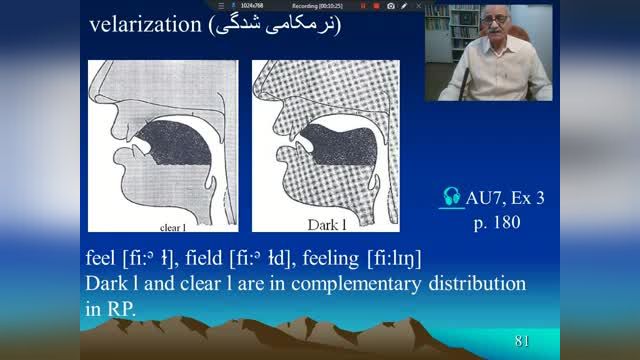 آموزش آواشناسی انگلیسی : نرم کامی شدگی ؛ کناری ؛ دو کناری