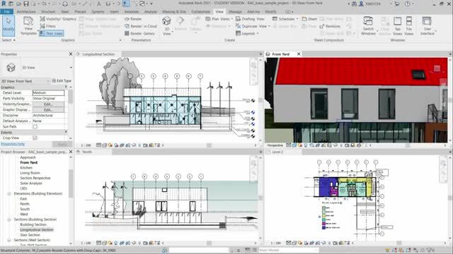 آموزش رویت 2021 - آشنایی با محیط نرم افزار Revit (قسمت 1)