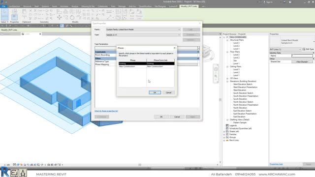 آموزش صفر تا صد رویت برای معماری | فاز بندی پروژه ها در Revit | فصل 27