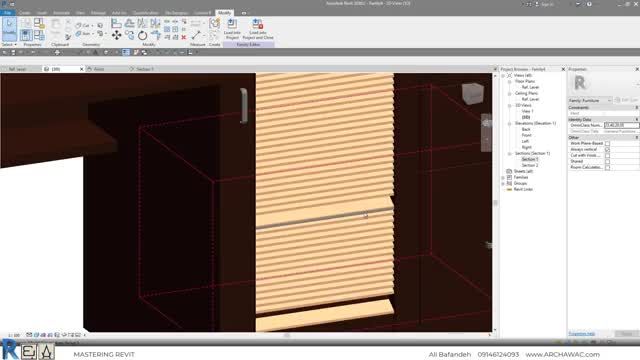 فمیلی رویت فصل نهم - مدلسازی میز کامپیوتر | آموزش Revit