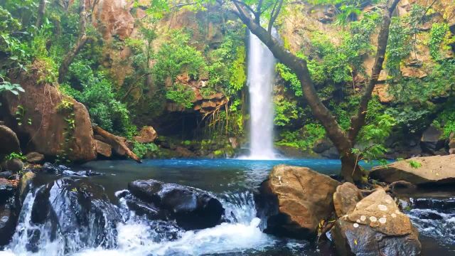 10 ساعت صدای آرامش بخش آبشار | صداهای طبیعت برای خواب آرام