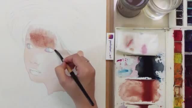 آموزش نقاشی پرتره با آبرنگ (صفر تا صد)
