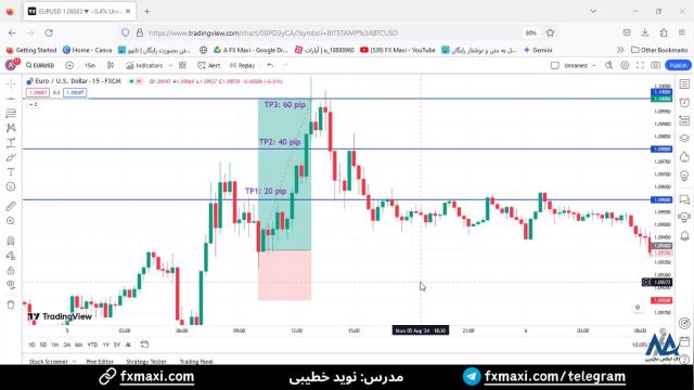 سیگنال یورو دلار آمریکا - سیگنال فارکس رایگان با سود متعادل 60 پیپ | ویدئو 508