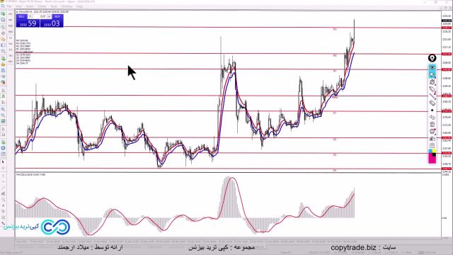 استراتژی اندیکاتور ema با مکدی و پیوت در فارکس [1 ساعته پولدار شو!]