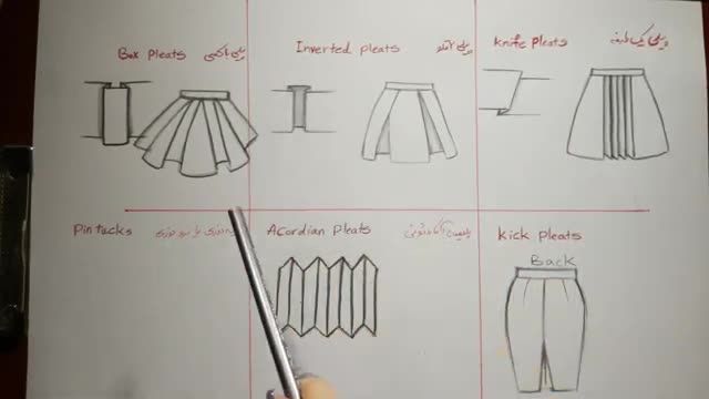 آموزش رایگان طراحی انواع پیلی در لباس