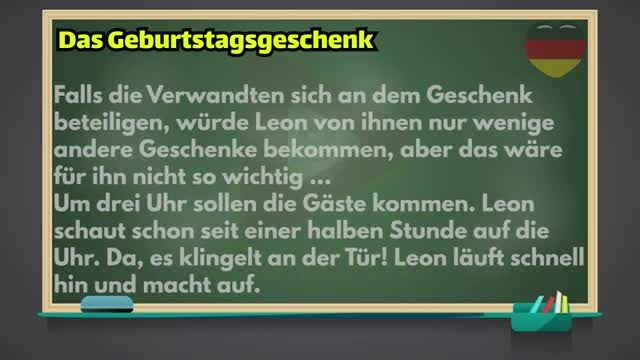 متن و داستان آلمانی سطح B2 با ترجمه | ریدینگ متن هدیه تولد با بررسی جملات