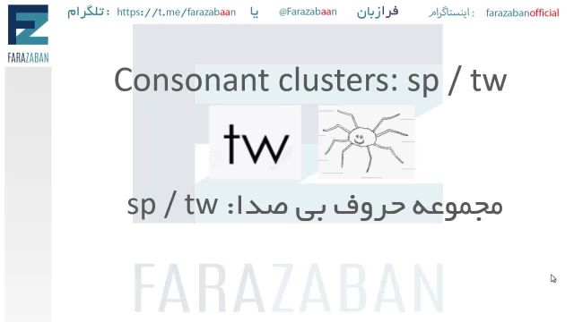 آموزش فونتیک انگلیسی | تلفظ صحیح حروف ترکیبی tw