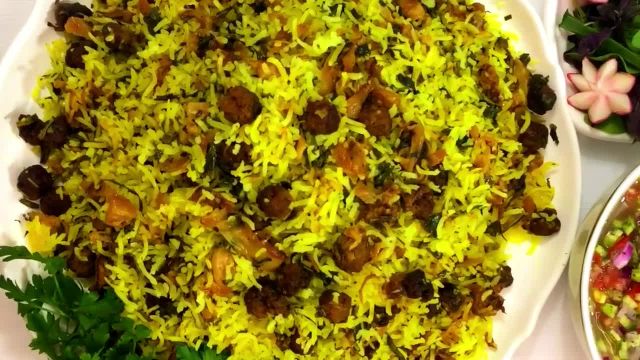 طرز تهیه کلم پلو شیرازی اصل با سبزی و گوشت قلقلی