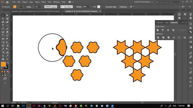 آموزش جامع ایلوستریتور | آموزش ساخت لوگو ایزومتریک ستاره ای | قسمت 47