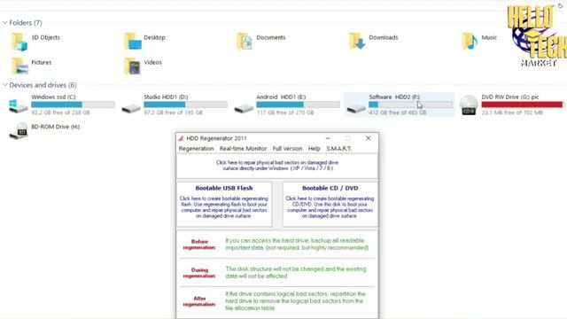 رفع مشکل هارد کامپیوتر با نرم افزار 2011 HDD Regenerator