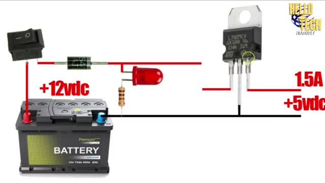 روش کاهش ولتاژ خودرو با آیسی رگولاتور