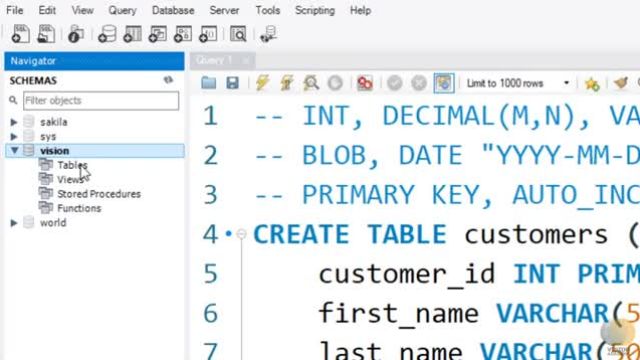 آموزش جامع پایگاه داده mysql - ایجاد، تغییر و حذف جداول در دیتابیس