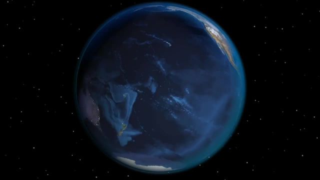 استوک فوتیج سطح زمین و چرخش سیاره زمین