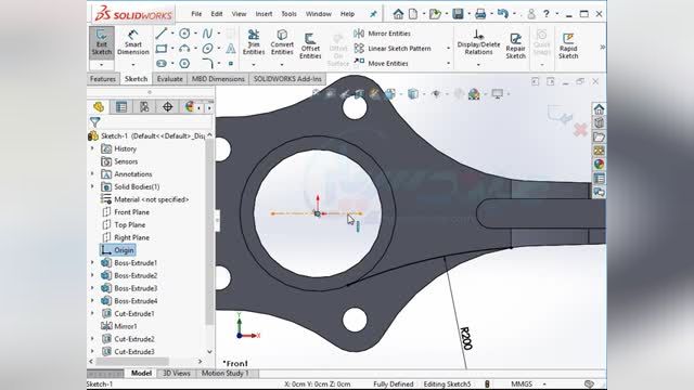 فیلم آموزش سالیدورک - کار با مدل سه بعدی در solidworks