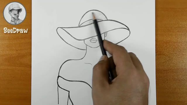 آموزش نقاشی دختر با کلاه | آموزش نقاشی دخترانه
