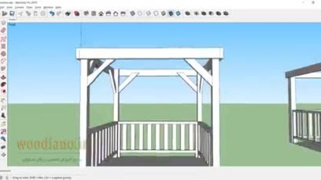 آموزش رایگان نرم افزار اسکچاپ (قسمت 3) | آموزش طراحی آلاچیق با Sketchup 2018