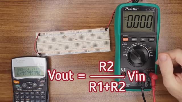 آموزش تقسیم ولتاژ در مدار به صورت عملی