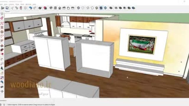 آموزش اصولی  طراحی کابینت آشپزخانه در اسکچاپ | قسمت 6
