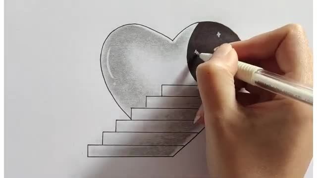 آموزش طراحی آسان با مداد (نقاشی قلب)