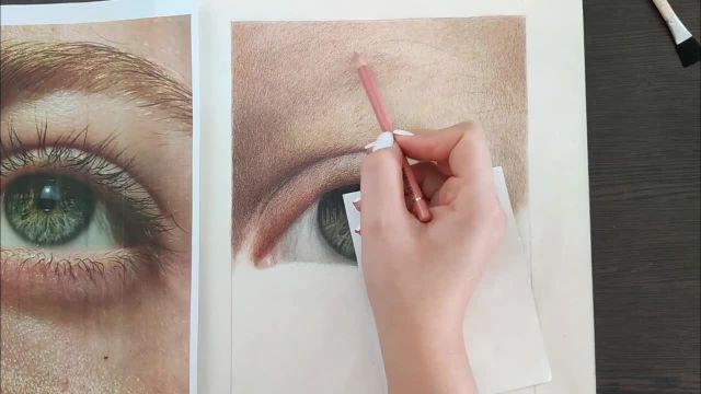 آموزش نقاشی با مداد رنگی قسمت 8 - طراحی چشم
