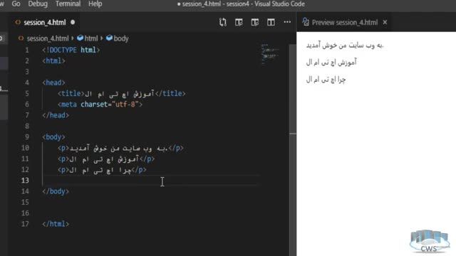 آموزش HTML | تکمیل بدنه اصلی صفحه وب و بررسی تگ body | جلسه چهارم