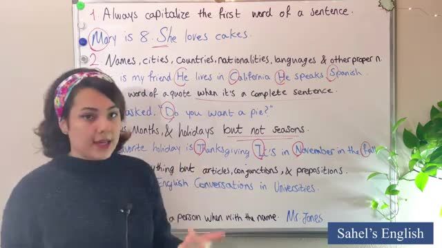 چه زمانی و چگونه از حروف بزرگ در جملات و متون انگلیسی استفاده کنیم  - قسمت 14